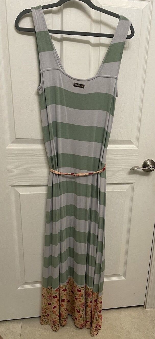 Matilda Jane M Seaside Afternoon Maxi Dress Mint Stripe Floral - Picture 6 of 6